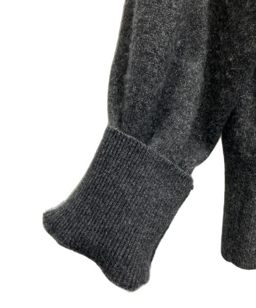 stola.（ストラ）stola. (ストラ) ラメミックスラクーン混ニットプルオーバー ブラック サイズ:SIZEFREEの古着・服飾アイテム