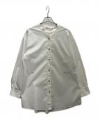 LOUNIEルーニー）の古着「バンドカラービッグシャツ」｜ホワイト