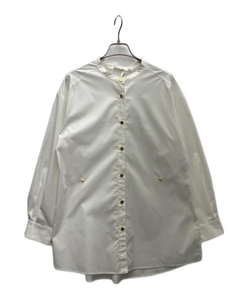 LOUNIE（ルーニー）LOUNIE (ルーニー) バンドカラービッグシャツ ホワイト サイズ:SIZE38の古着・服飾アイテム