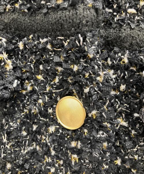 LOUNIE（ルーニー）LOUNIE (ルーニー) ツイード風ニットジレ ブラック サイズ:SIZE FREEの古着・服飾アイテム