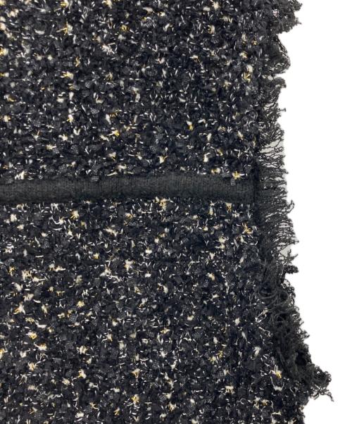 LOUNIE（ルーニー）LOUNIE (ルーニー) ツイード風ニットジレ ブラック サイズ:SIZE FREEの古着・服飾アイテム