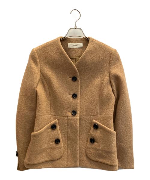 CYCLAS（シクラス）CYCLAS (シクラス) ノーカラージャケット ベージュ サイズ:SIZE 36の古着・服飾アイテム