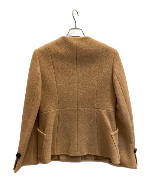 CYCLAS（シクラス）CYCLAS (シクラス) ノーカラージャケット ベージュ サイズ:SIZE 36の古着・服飾アイテム