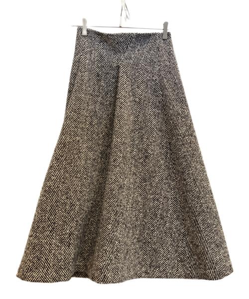 MUSE de Deuxieme Classe（ミューズ ドゥーズィエム クラス）MUSE de Deuxieme Classe (ミューズ ドゥーズィエム クラス) TWEED フレアスカート ブラック サイズ:SIZE 36の古着・服飾アイテム