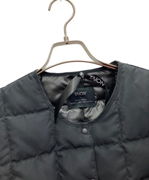 TAION（タイオン）TAION (タイオン) green label relaxing (グリーンレーベルリラクシング) ボタン ショート ダウンジャケット ブラック サイズ:FREE 未使用品の古着・服飾アイテム