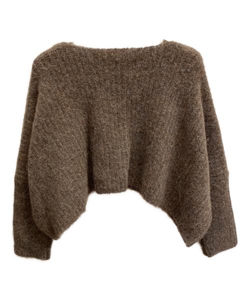 THE SHISHIKUI（シシクイ）THE SHISHIKUI (シシクイ) アルパカニット羽織カーディガン ブラウン サイズ:フリーの古着・服飾アイテム