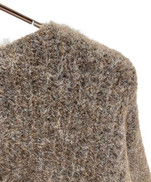 THE SHISHIKUI（シシクイ）THE SHISHIKUI (シシクイ) アルパカニット羽織カーディガン ブラウン サイズ:フリーの古着・服飾アイテム