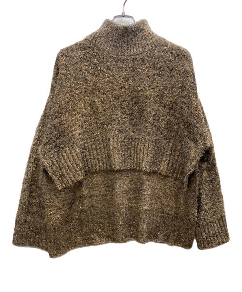 cygne（シーニュ）cygne (シーニュ) ラメショートニットプルオーバー ゴールド サイズ:フリーの古着・服飾アイテム