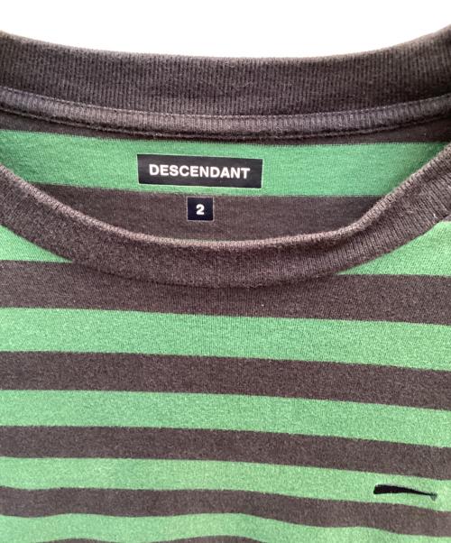 DESCENDANT（ディセンダント）DESCENDANT (ディセンダント) VERN BORDER LS グリーン サイズ:2の古着・服飾アイテム