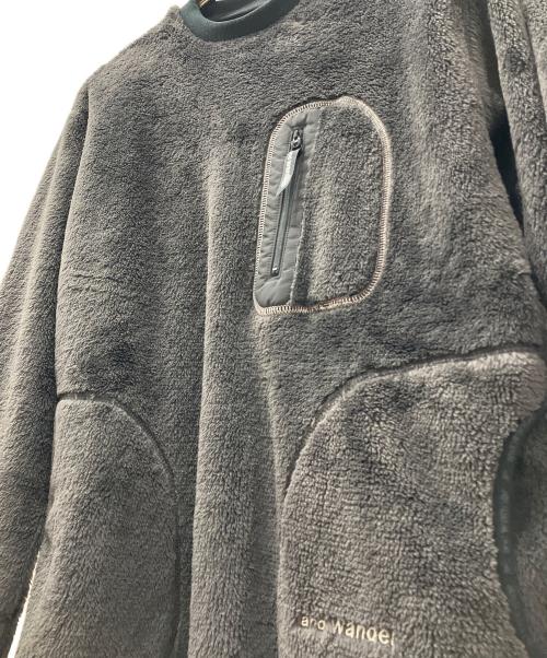and wander（アンドワンダー）and wander (アンドワンダー) high loft fleece pullover ブラック サイズ:4の古着・服飾アイテム