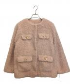 HER LIP TOハーリップトゥ）の古着「Royal Faux Fur Coat」｜ピンク