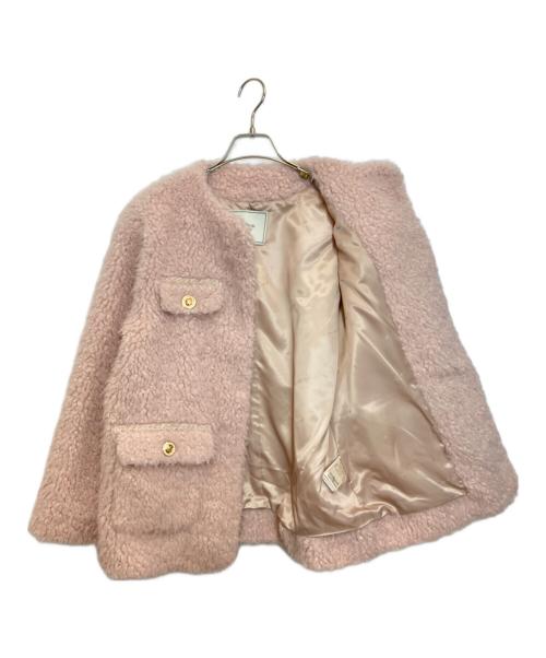 HER LIP TO（ハーリップトゥ）HER LIP TO (ハーリップトゥ) Royal Faux Fur Coat ピンク サイズ:Sの古着・服飾アイテム