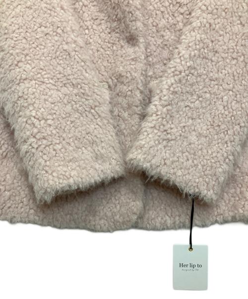 HER LIP TO（ハーリップトゥ）HER LIP TO (ハーリップトゥ) Royal Faux Fur Coat ピンク サイズ:Sの古着・服飾アイテム