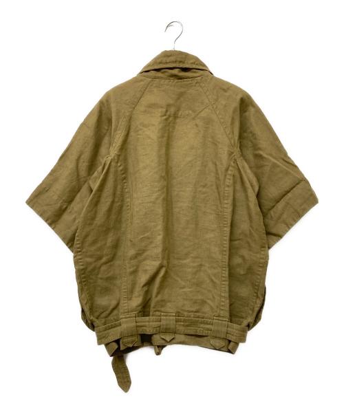 ISABEL MARANT（イザベルマラン）ISABEL MARANT (イザベルマラン) ハーフスリーブリネンコットンジャケット ベージュ サイズ:36の古着・服飾アイテム