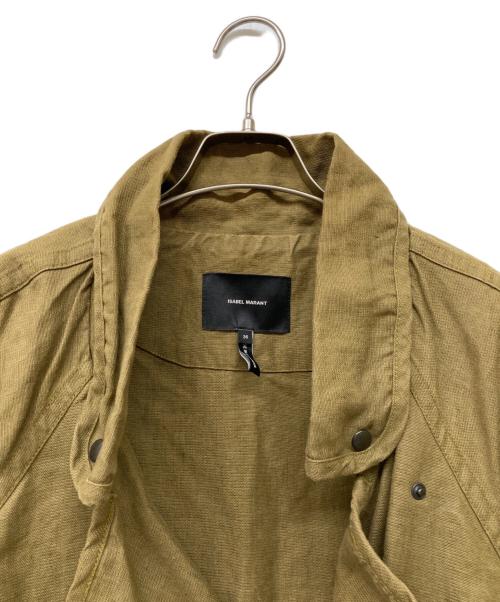 ISABEL MARANT（イザベルマラン）ISABEL MARANT (イザベルマラン) ハーフスリーブリネンコットンジャケット ベージュ サイズ:36の古着・服飾アイテム