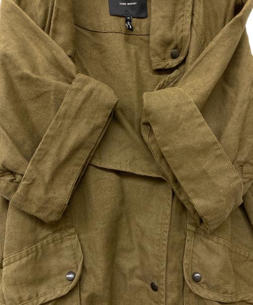 ISABEL MARANT（イザベルマラン）ISABEL MARANT (イザベルマラン) ハーフスリーブリネンコットンジャケット ベージュ サイズ:36の古着・服飾アイテム