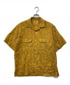 Pilgrim Surf+Supplyピルグリム サーフサプライ）の古着「Sam Short Sleeve Shirt / サム ショート スリーブ シャツ」｜イエロー