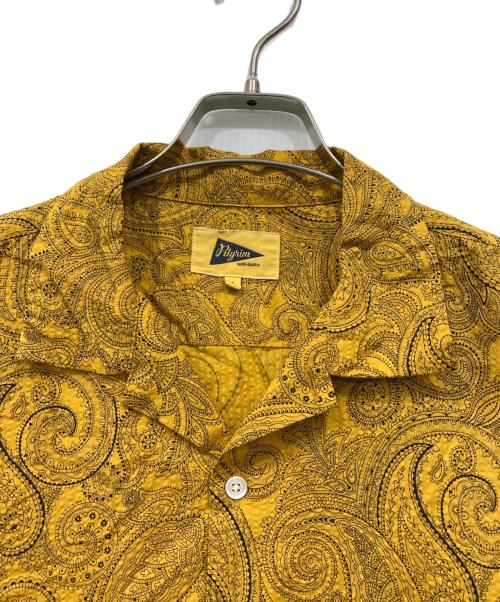 Pilgrim Surf+Supply（ピルグリム サーフサプライ）PILGRIM SURF+SUPPLY (ピルグリム サーフサプライ) Sam Short Sleeve Shirt / サム ショート スリーブ シャツ イエロー サイズ:Sの古着・服飾アイテム