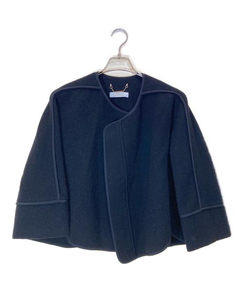 Chloe（クロエ）Chloe (クロエ) パイピングウールワイドジャケット ブラック サイズ:34の古着・服飾アイテム