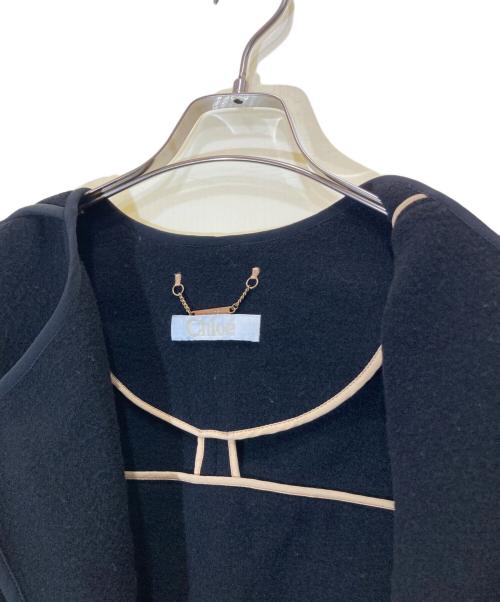Chloe（クロエ）Chloe (クロエ) パイピングウールワイドジャケット ブラック サイズ:34の古着・服飾アイテム