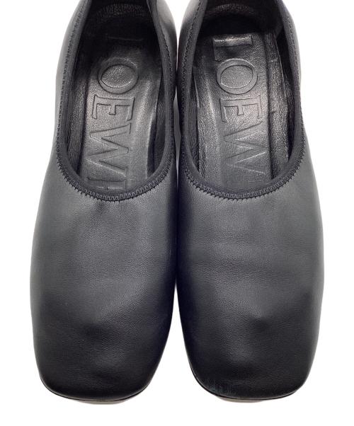 LOEWE（ロエベ）LOEWE (ロエベ) スクエアトゥーパンプス ブラック サイズ:36の古着・服飾アイテム