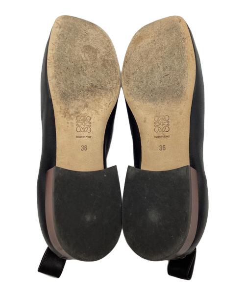 LOEWE（ロエベ）LOEWE (ロエベ) スクエアトゥーパンプス ブラック サイズ:36の古着・服飾アイテム