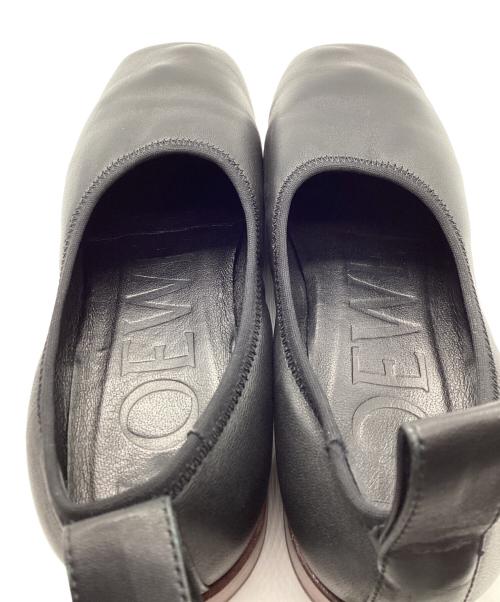 LOEWE（ロエベ）LOEWE (ロエベ) スクエアトゥーパンプス ブラック サイズ:36の古着・服飾アイテム