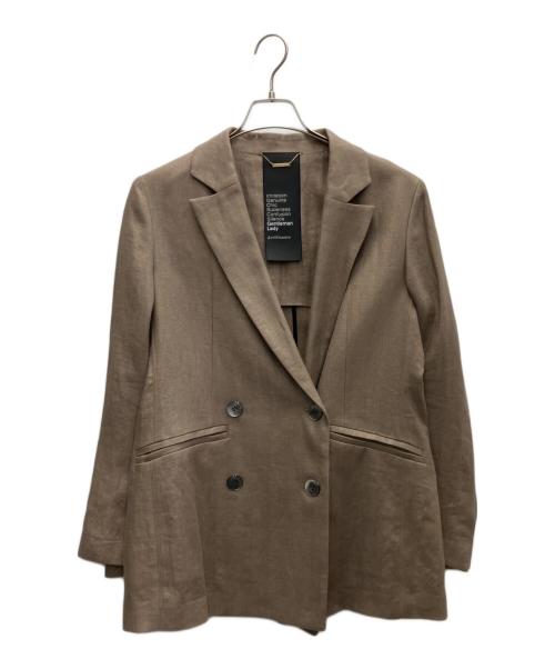 CHAOS（カオス）Chaos (カオス) リネンダブルジャケット ブラウン サイズ:SIZEFREEの古着・服飾アイテム