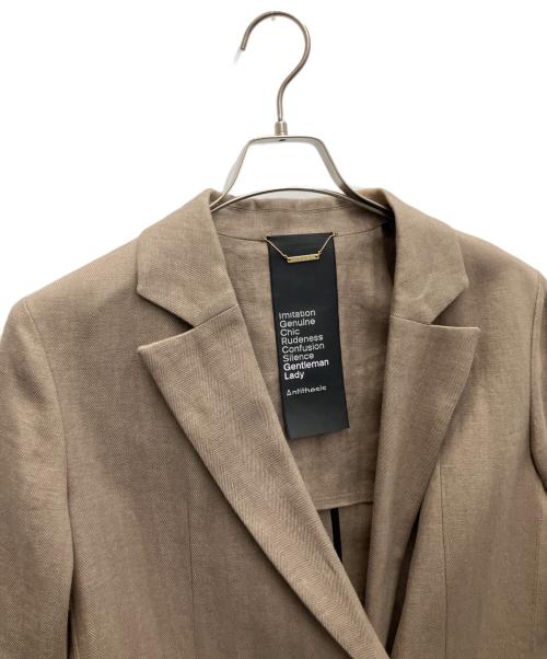 CHAOS（カオス）Chaos (カオス) リネンダブルジャケット ブラウン サイズ:SIZEFREEの古着・服飾アイテム