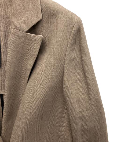 CHAOS（カオス）Chaos (カオス) リネンダブルジャケット ブラウン サイズ:SIZEFREEの古着・服飾アイテム