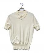 SUPER A MARKETスーパーエーマーケット）の古着「Original Knit Polo shirt」｜アイボリー