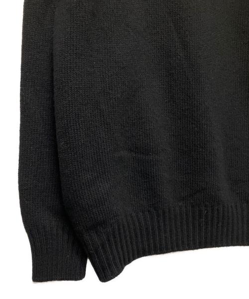 PRADA（プラダ）PRADA (プラダ) ウール×カシミヤ クルーネック セーター　P24A3Z ブラック サイズ:40の古着・服飾アイテム