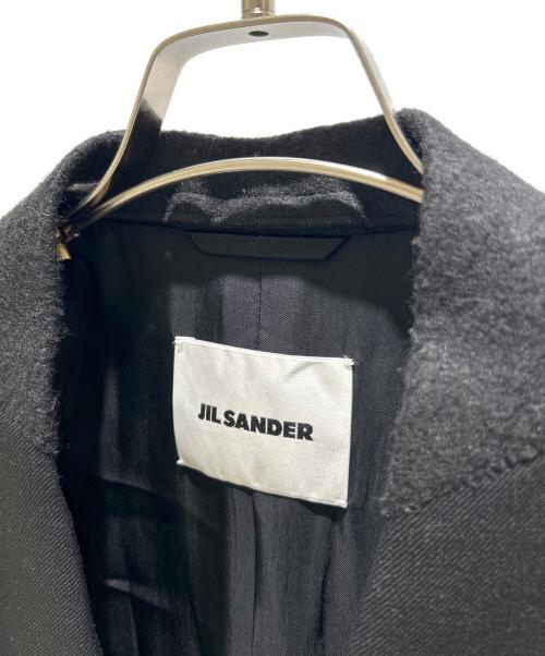 JIL SANDER（ジルサンダー）JIL SANDER (ジルサンダー) ノーカラーロングジャケット ブラック サイズ:32の古着・服飾アイテム
