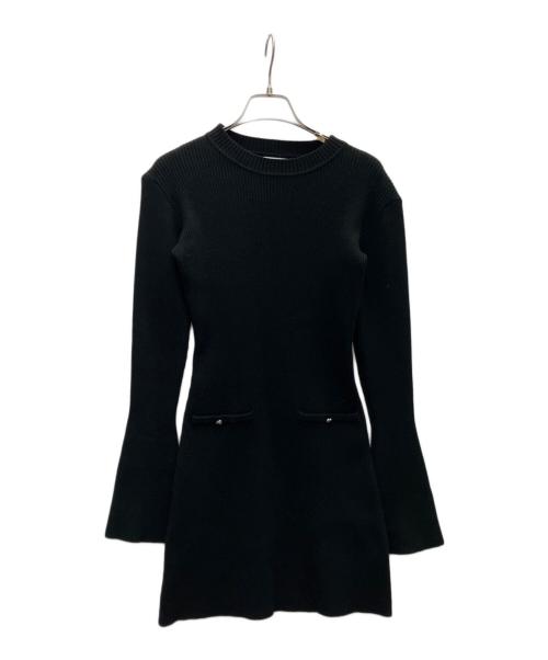 darich（ダーリッチ）darich (ダーリッチ) ハートボタンニットミニワンピース ブラック サイズ:SIZEFREEの古着・服飾アイテム