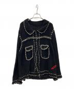 PHINGERINフィンガリン）の古着「ニットカーディガン PG1 KNIT」｜ブラック