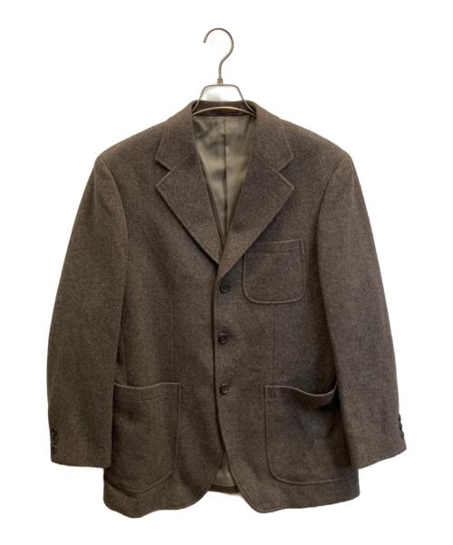 VAN JAC（ヴァン・ヂャケット）VAN JAC (ヴァン・ヂャケット) カシミヤ混テーラードジャケット ブラウン サイズ:Мの古着・服飾アイテム