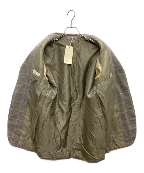 HUGO BOSS（ヒューゴ ボス）HUGO BOSS (ヒューゴ ボス) アルパカウールツイードテーラードジャケット グレー×ピンク サイズ:SIZE46の古着・服飾アイテム