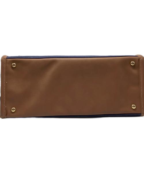 SEVEN TEN by MIHO KAWAHITO（セブン テン バイ ミホ カワヒト）SEVEN TEN by MIHO KAWAHITO (セブン テン バイ ミホ カワヒト) ワンポイント刺繍トートバッグ大 ネイビーの古着・服飾アイテム