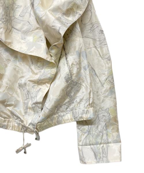 Salvatore Ferragamo（サルヴァトーレ フェラガモ）Salvatore Ferragamo (サルヴァトーレ フェラガモ) アニマル柄シルクジャケット ベージュ サイズ:40の古着・服飾アイテム