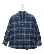 FRAMeWORKフレームワーク）の古着「ネルチェックシャツ」｜ネイビー
