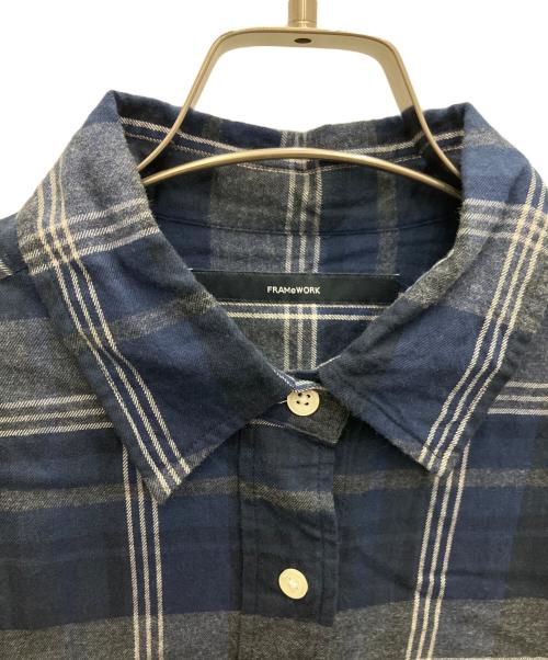FRAMeWORK（フレームワーク）FRAMeWORK (フレームワーク) ネルチェックシャツ ネイビー サイズ:FREEの古着・服飾アイテム