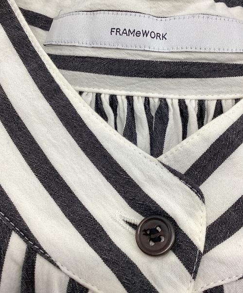 FRAMeWORK（フレームワーク）FRAMeWORK (フレームワーク) ショートスリーブシャツワンピース グレー サイズ:38の古着・服飾アイテム
