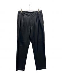 stein（シュタイン）の古着「FAKE LEATHER TROUSERS」｜ブラック