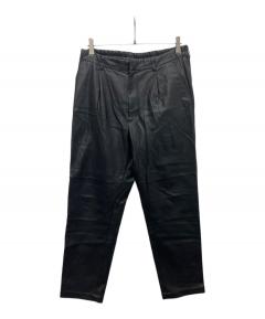 中古・古着通販】juha (ユハ) SOFT LAMB LEATHER PANTS ブラック