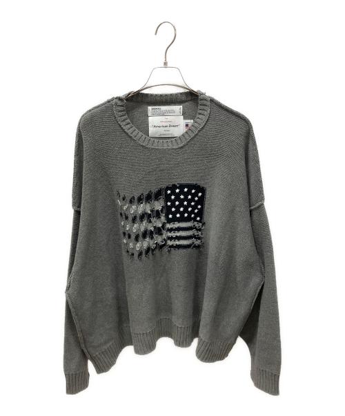 DAIRIKU（ダイリク）DAIRIKU (ダイリク) American Dream Inside-out Knit グレー サイズ:freeサイズの古着・服飾アイテム