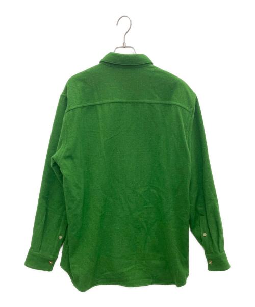 AURALEE（オーラリー）AURALEE (オーラリー) WOOL CASHMERE LIGHT TWEED SHIRTS グリーン サイズ:SIZE4の古着・服飾アイテム