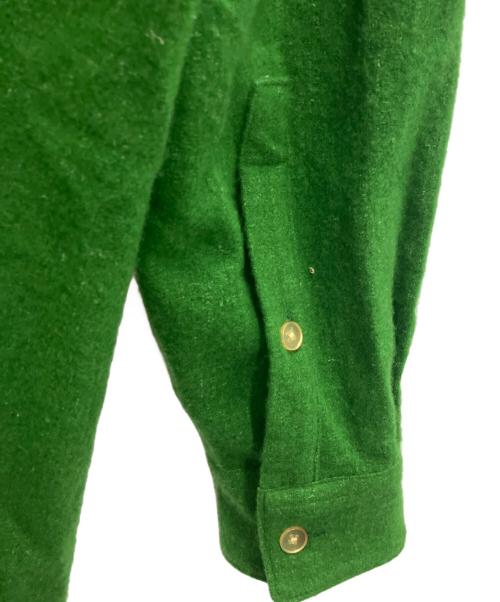 AURALEE（オーラリー）AURALEE (オーラリー) WOOL CASHMERE LIGHT TWEED SHIRTS グリーン サイズ:SIZE4の古着・服飾アイテム