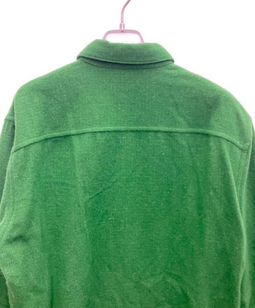 AURALEE（オーラリー）AURALEE (オーラリー) WOOL CASHMERE LIGHT TWEED SHIRTS グリーン サイズ:SIZE4の古着・服飾アイテム