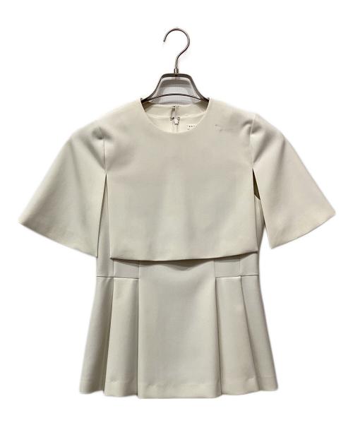 ESTNATION（エストネーション）ESTNATION (エストネーション) ケープフレアブラウス オフホワイト サイズ:36の古着・服飾アイテム