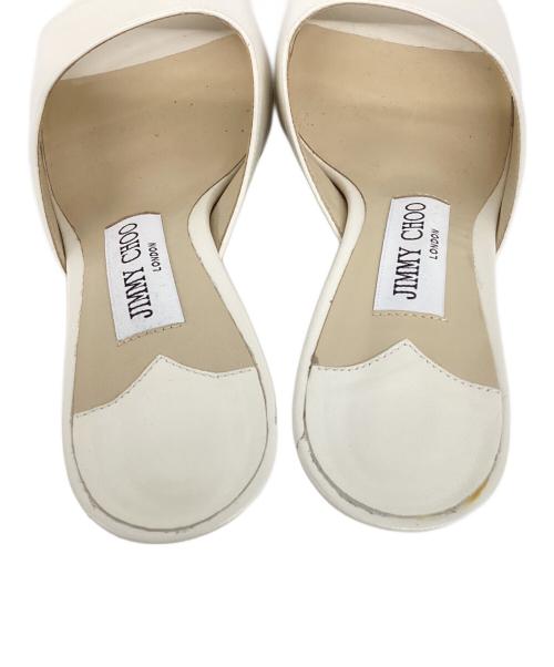 JIMMY CHOO（ジミーチュウ）JIMMY CHOO (ジミーチュウ) ミュール ホワイト サイズ:36の古着・服飾アイテム